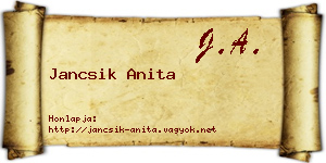 Jancsik Anita névjegykártya